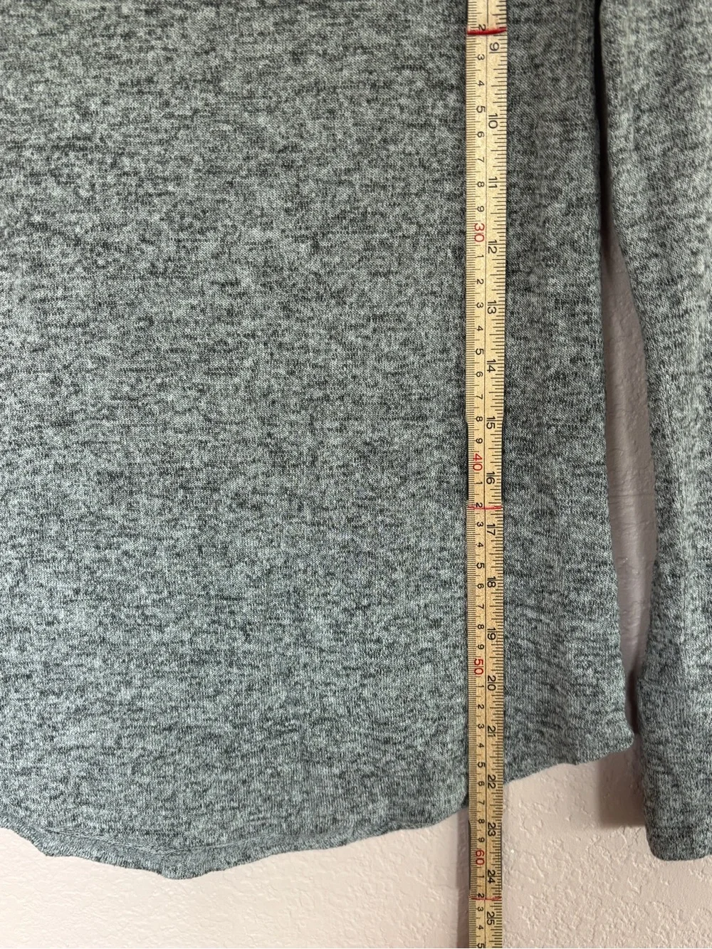 Justice Gray Marled Long Sleeve Crewneck Top size 10
